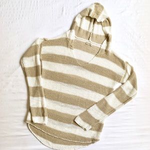 LUCKY BRAND • STRIPED BEACH HOODIE SWEATER SHIRT